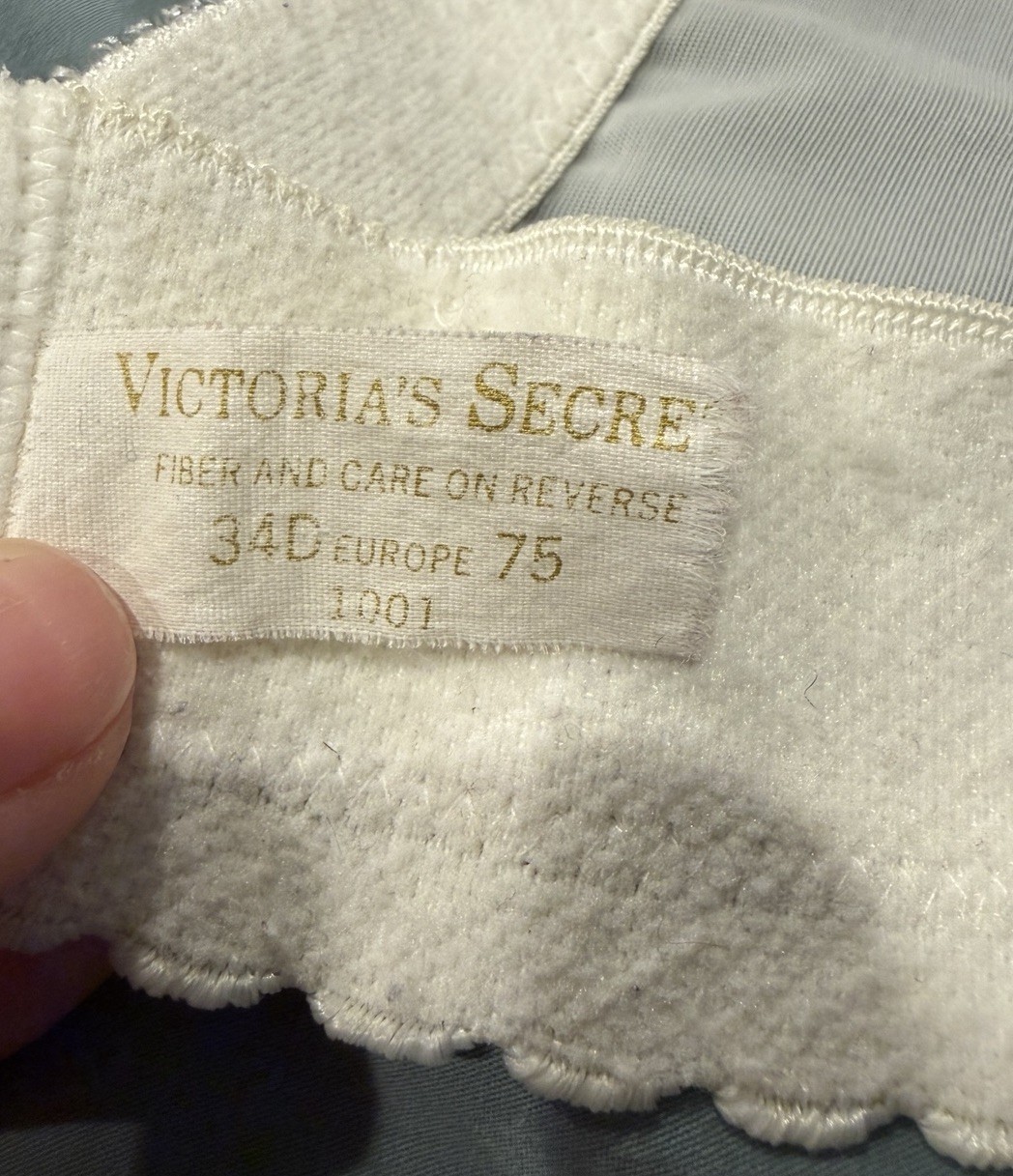 Vintage Victoria’s Secret Gold Label Ivory Lace Longline Bustier Bra 34D 1901