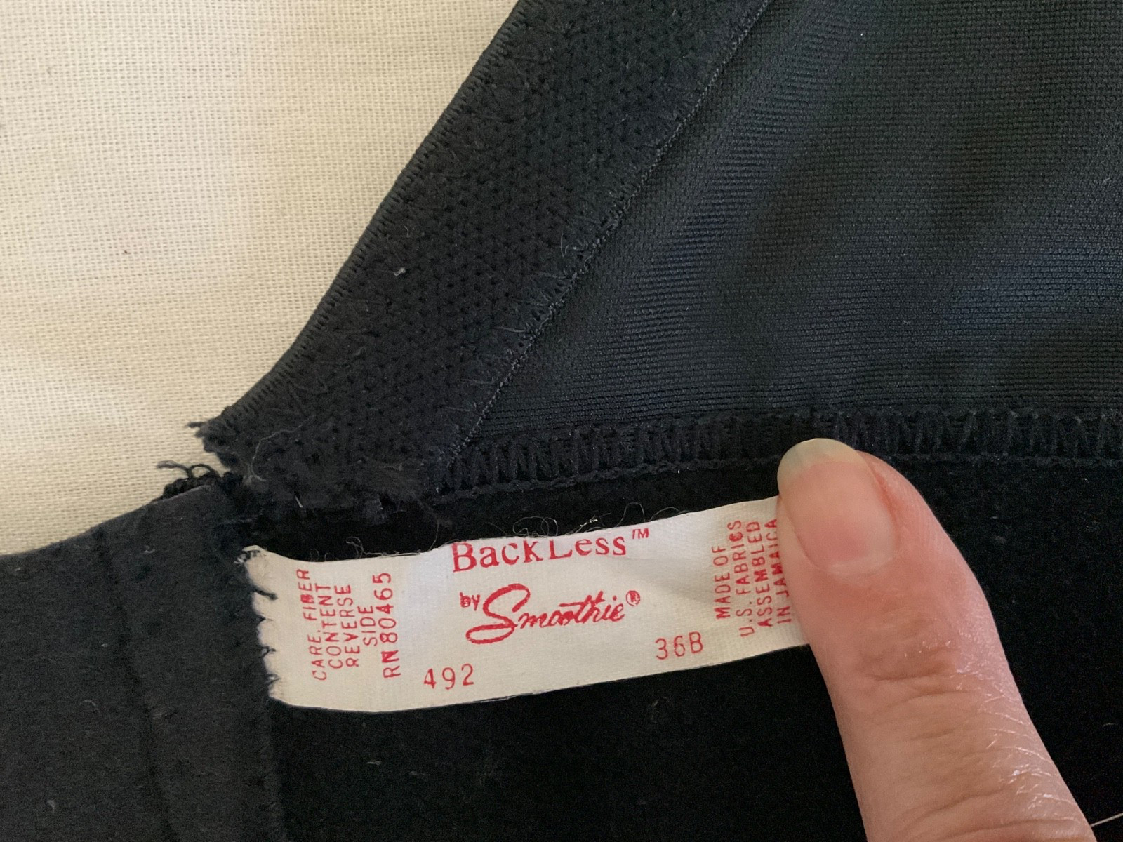 Vintage Strapless Silky Black Boned Bra Corset Bustier Shapewear 36B