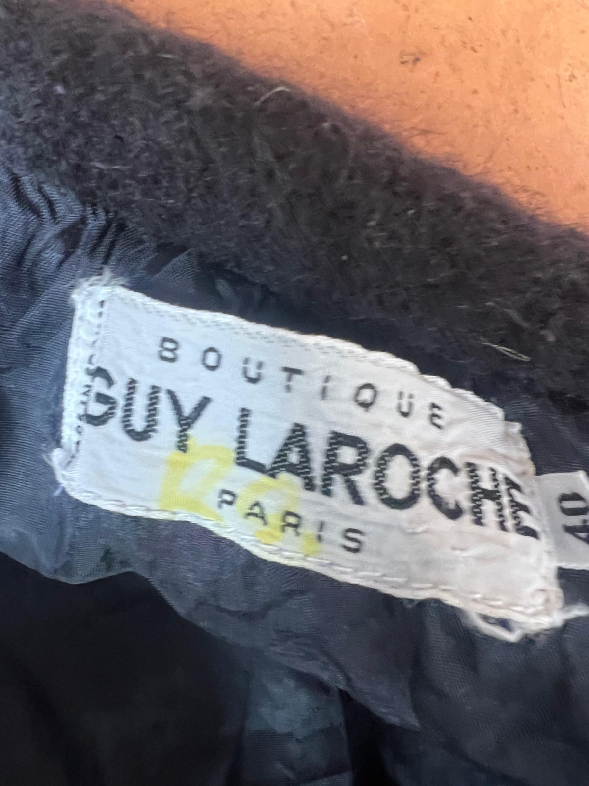 Guy Laroche 1980s Multi Color Coat Vintage Wool Jacket 80s size EU40 US M