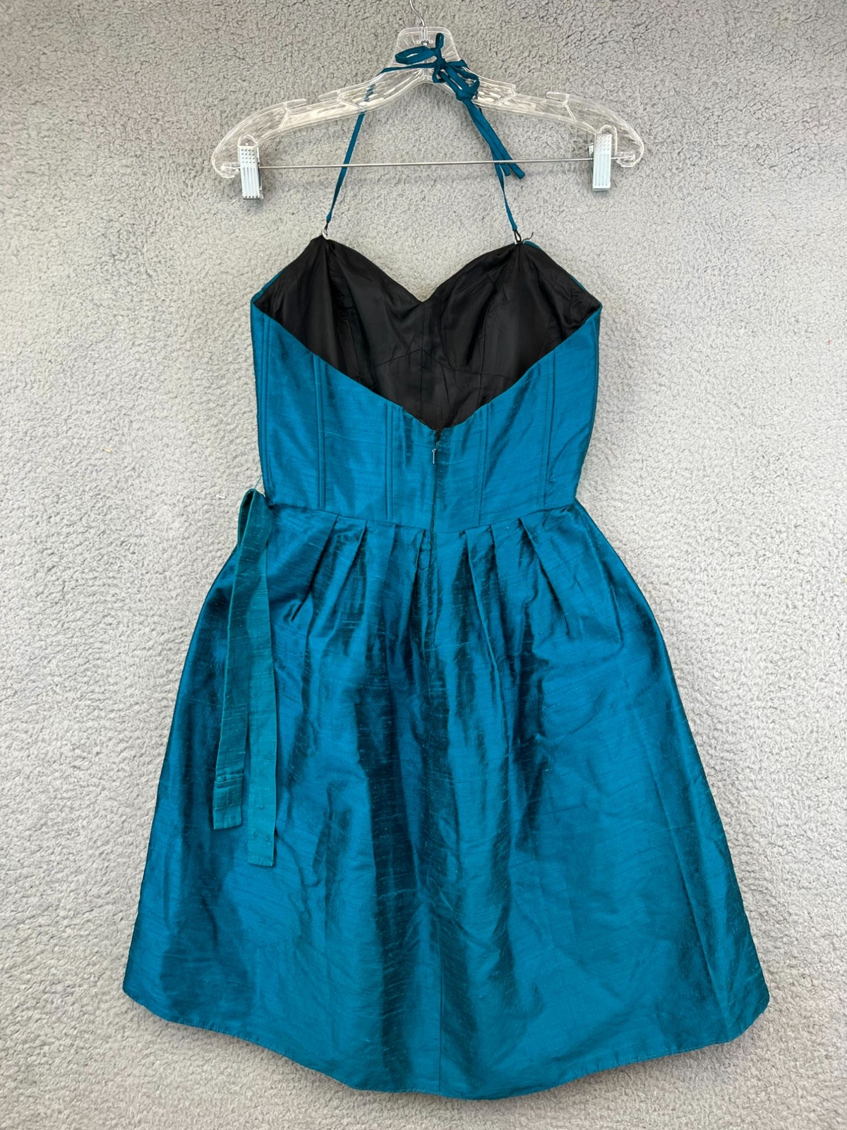 NWT Vintage Blue Silk Strapless Prom Dress size 4 Watters & Watters, Made in USA