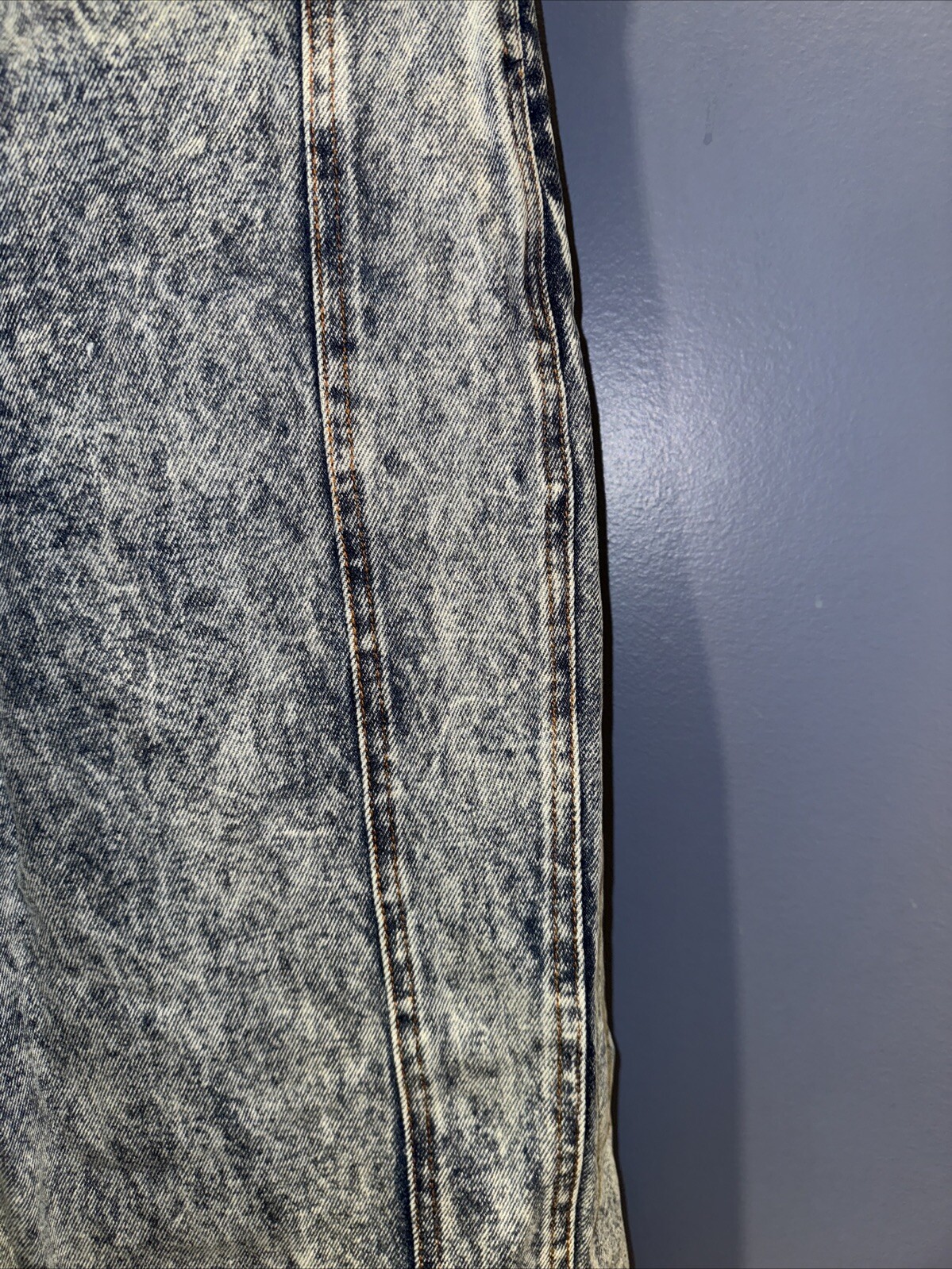 28 X 27 Jeans, Baggy Acid Wash, Vintage North West Blue Empire Waist 100% Cotton