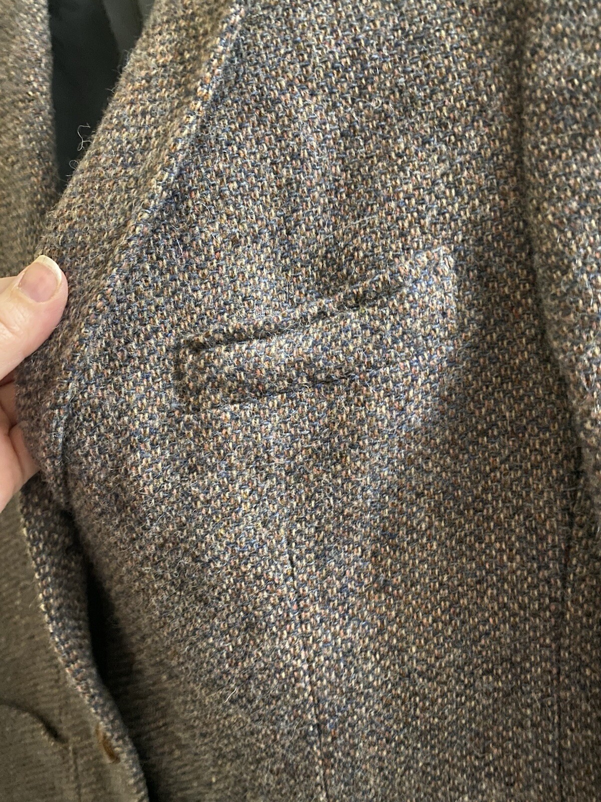 Vintage Stanley Blacker For Bloomingdale’s Women Wool Herringbone Jacket Size 10