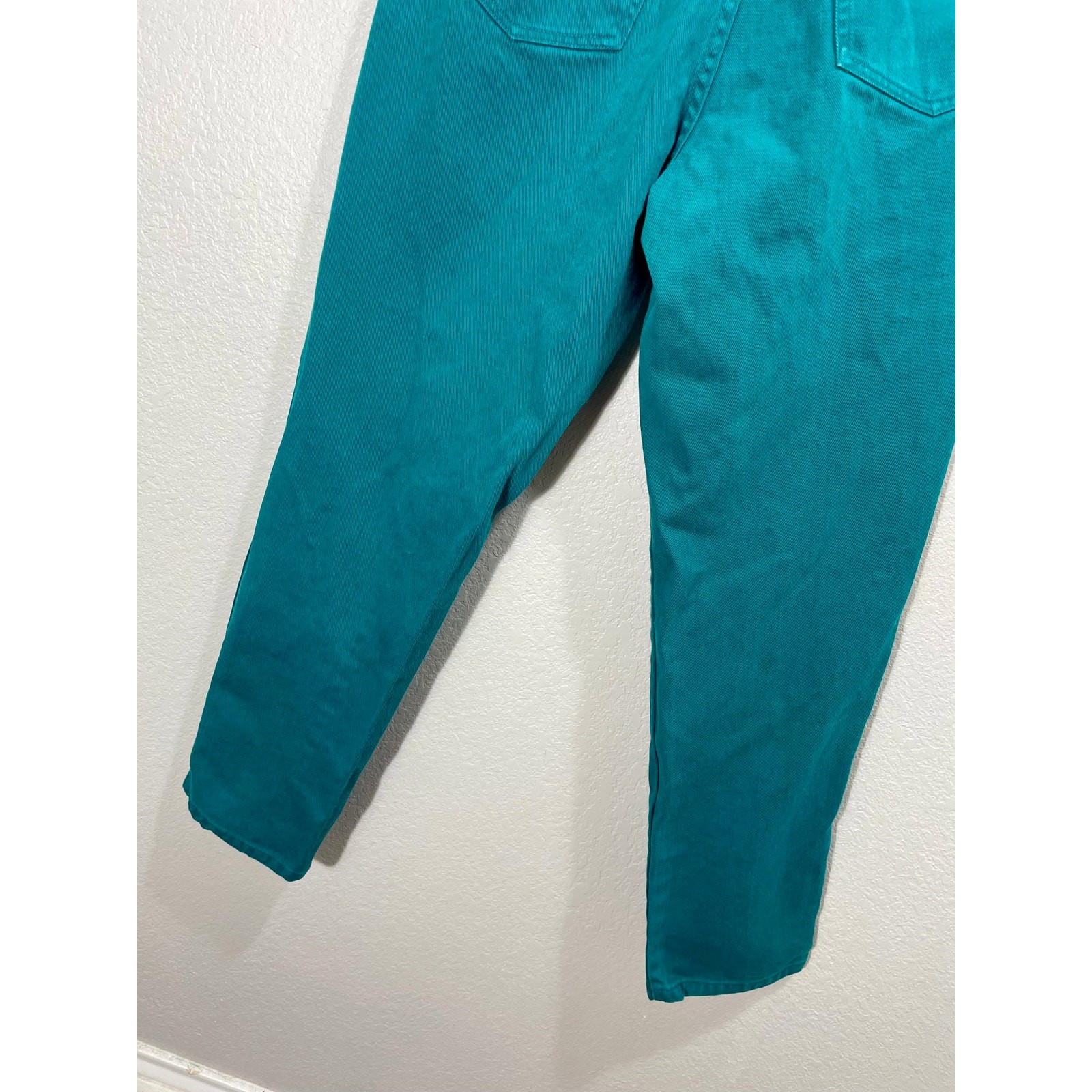 Vintage 80s Eddie Bauer Teal High-Waist Jeans 28″ Waist Outdoors Western