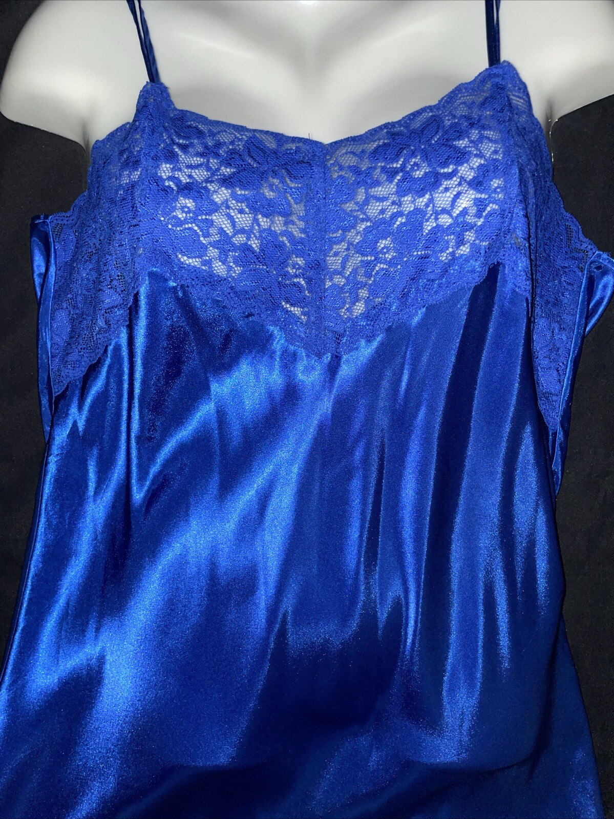 Amoureuse M 14/16 SATIN GLAMOUR Long GOWN Liquid NIGHTGOWN Lingerie Dress Plus