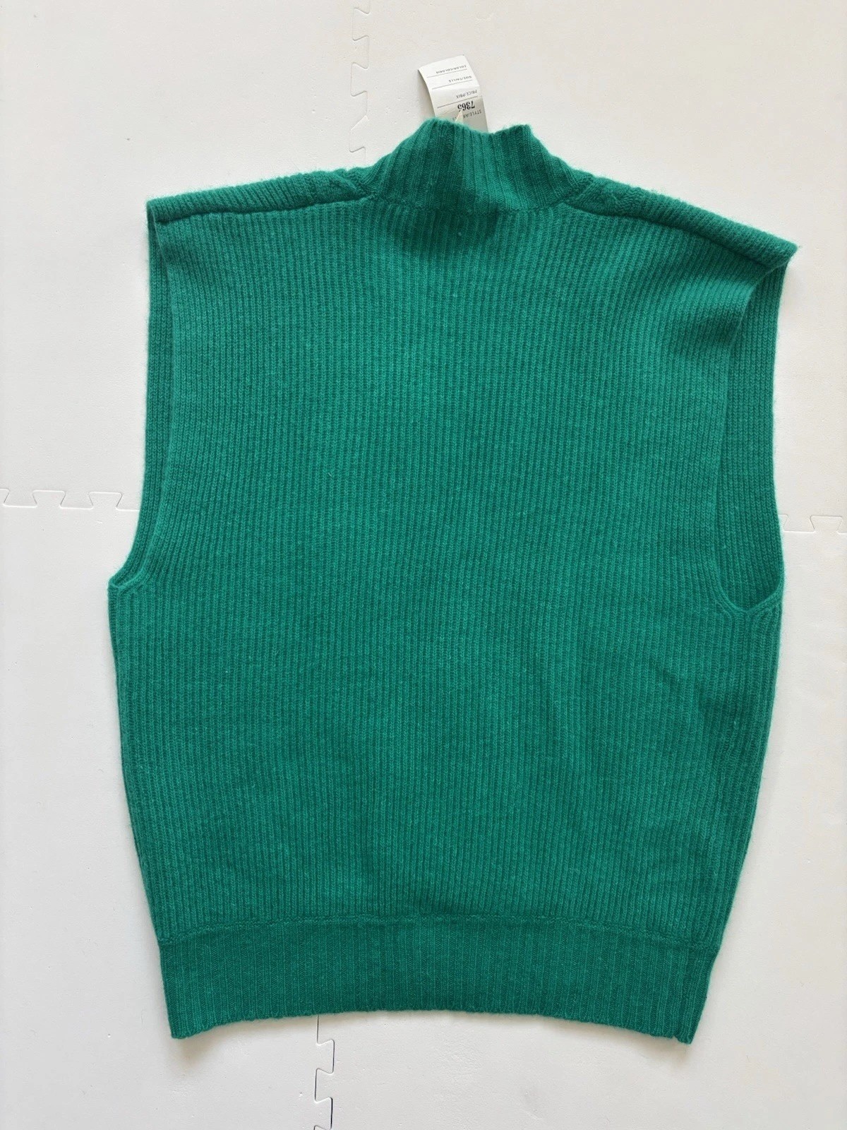 Vtg Magnolia 80’s Sweater Vest Women Preppy Lambwool Angora Cable – Size L Grn