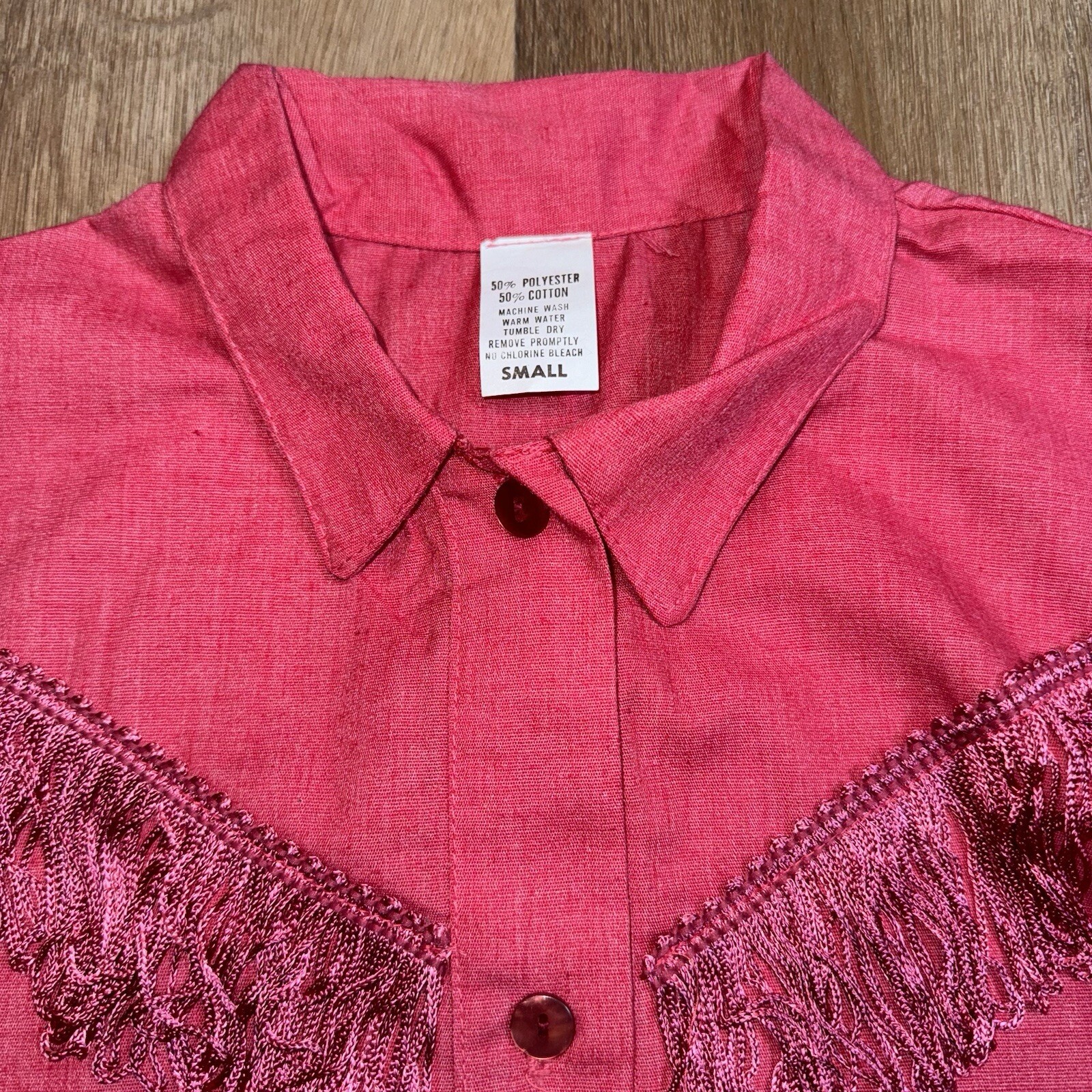 Vtg 70s Western Shirt Rockabilly Fringe Dolly Parton Cowgirl Rodeo Womens Small