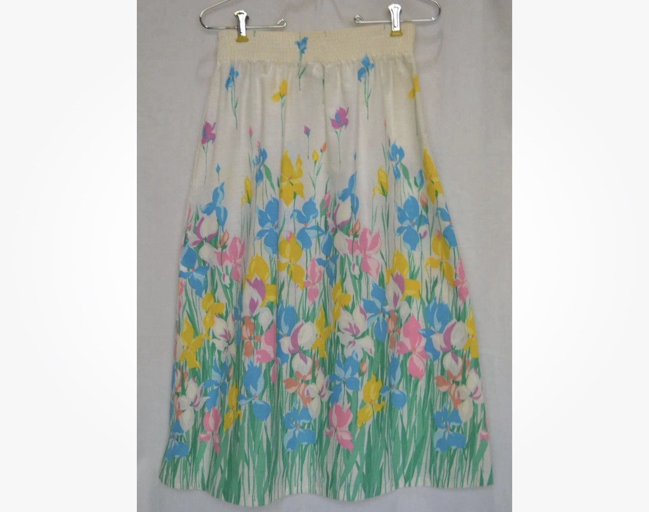 Vintage housewife ’80s Sz 12 Pastel Floral Skirt Copley Square USA Union Medium