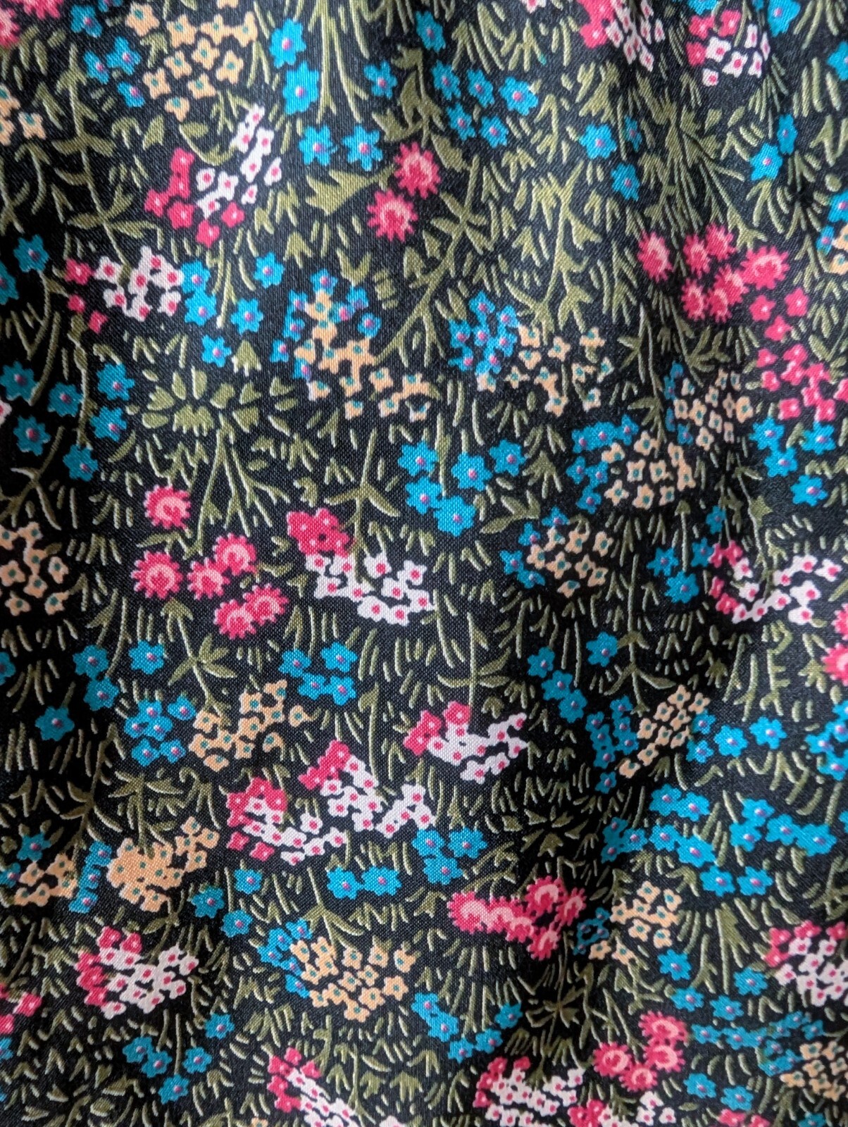 Vintage 70’s MOD Floral Tunic Belted Long Sleeve Blouse Hippy S