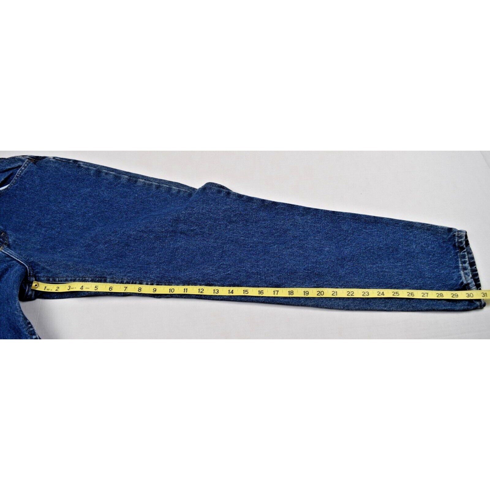 Vintage Lee Jeans 26X31 80s Indigo Wash High Waist Tapered Classic Fit Made USA