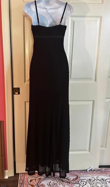* Vintage 90’s Cache Black Spaghetti Strap Slip Lined Maxi Dress XS