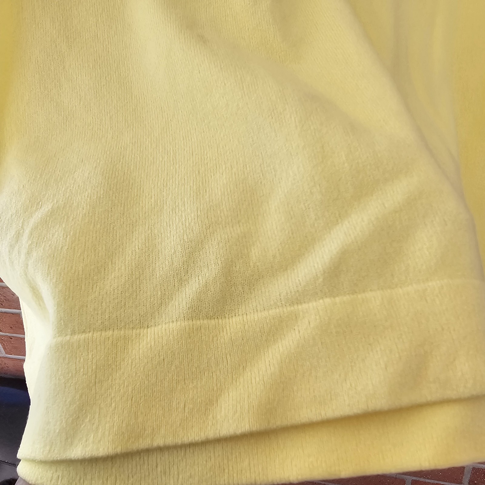 Vtg Designers Action Knit Yellow 100% Antron Nylon Short Sleeve T Shirt Top XL?