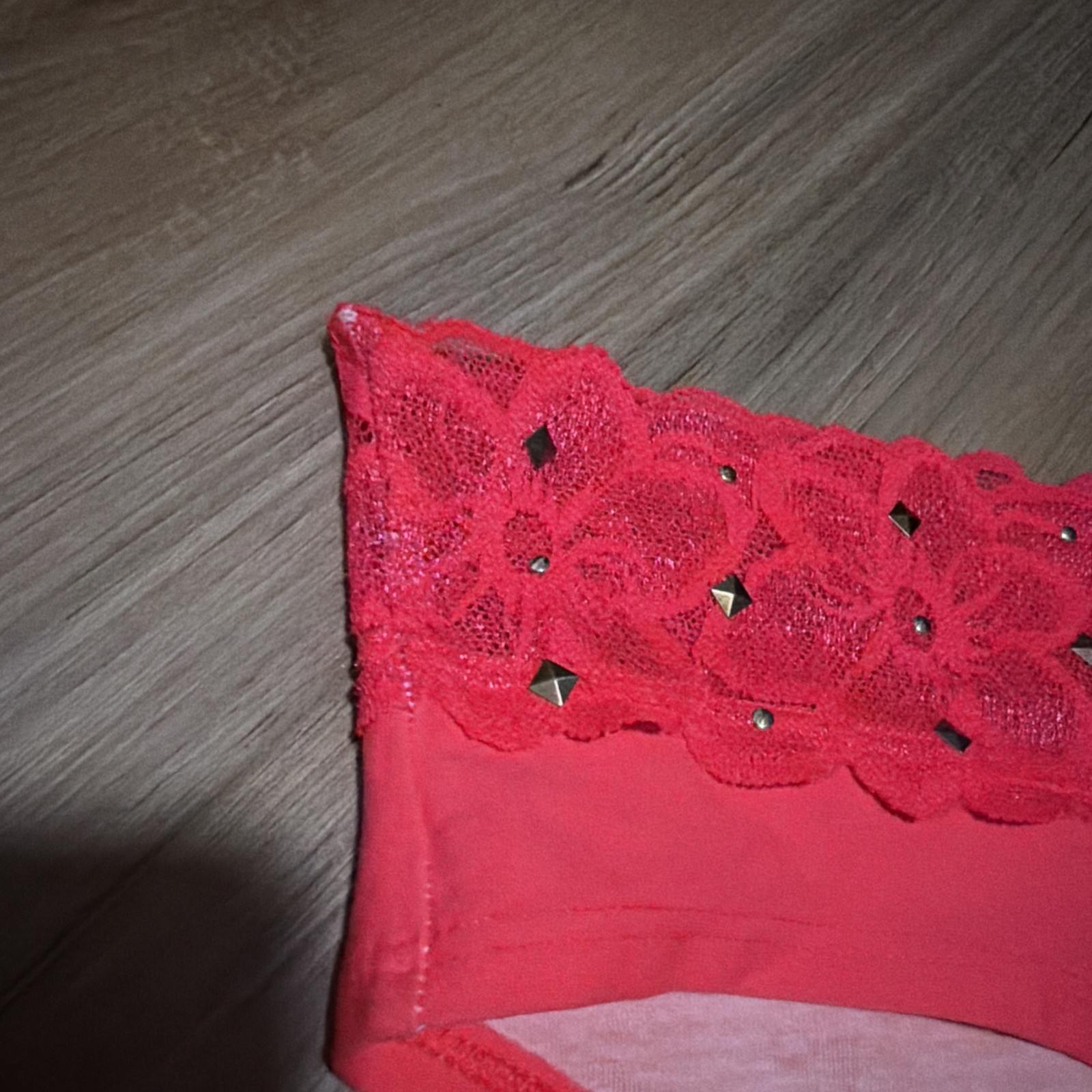 Vintage PINK Victoria’s Secret Panties Extra Low Rise Hipster 2014 Lace Bling S