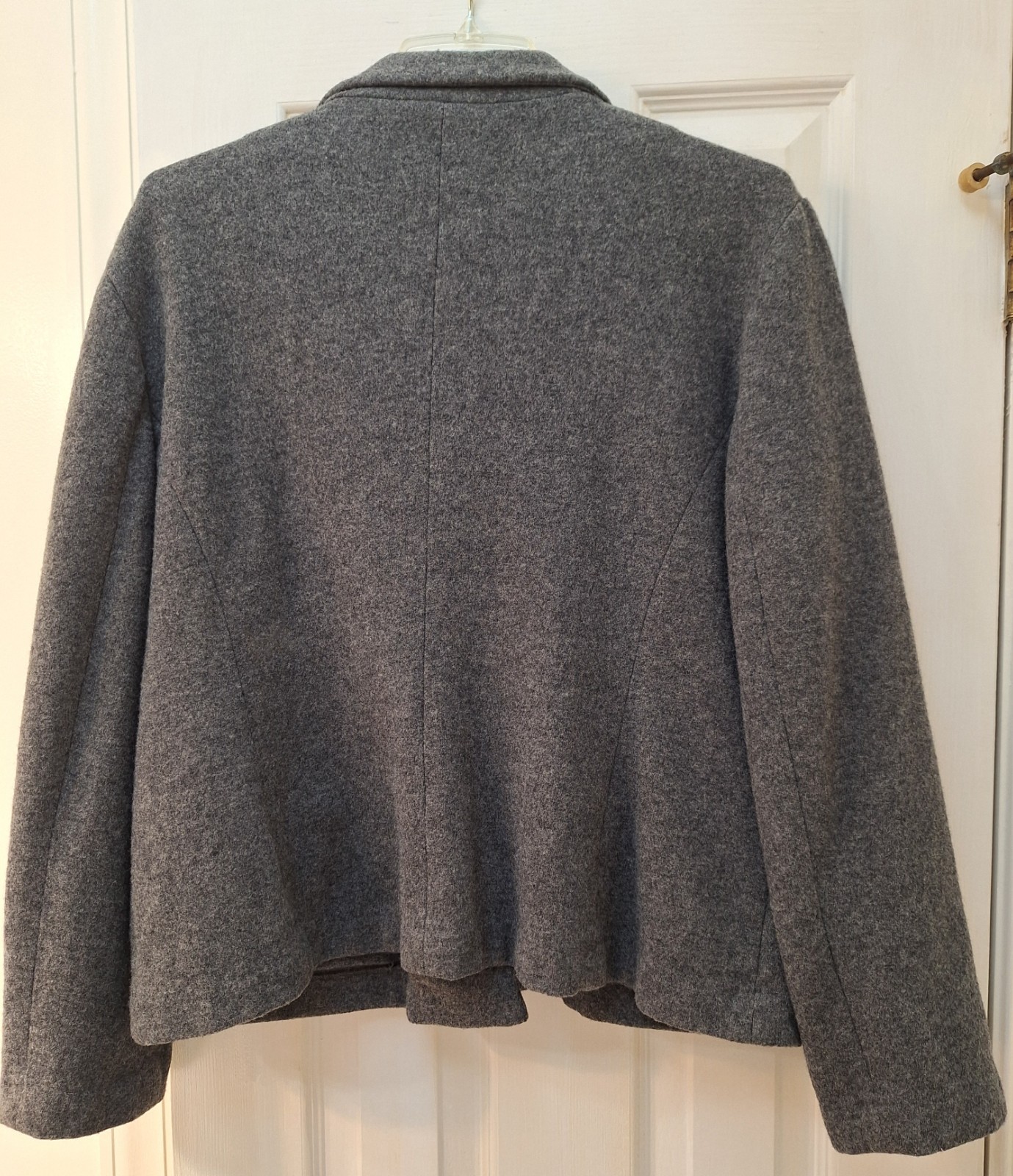Laura Ashley Womens Sz Medium Wool Blend Gray Jacket Career Vintage