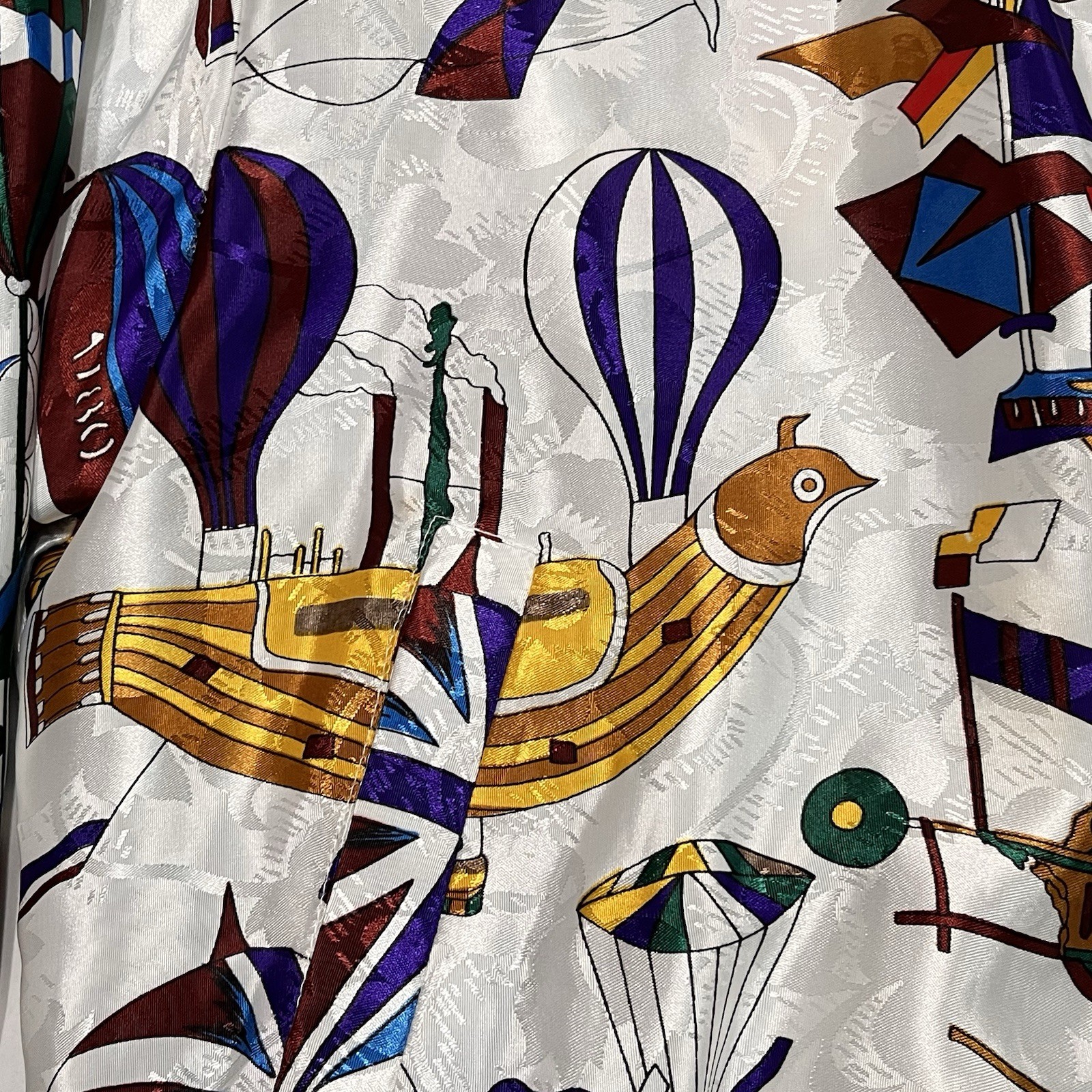 Vintage 80’s Nicole by J Farah Imports Satin Abstract Wearable Art Jacket Size 8
