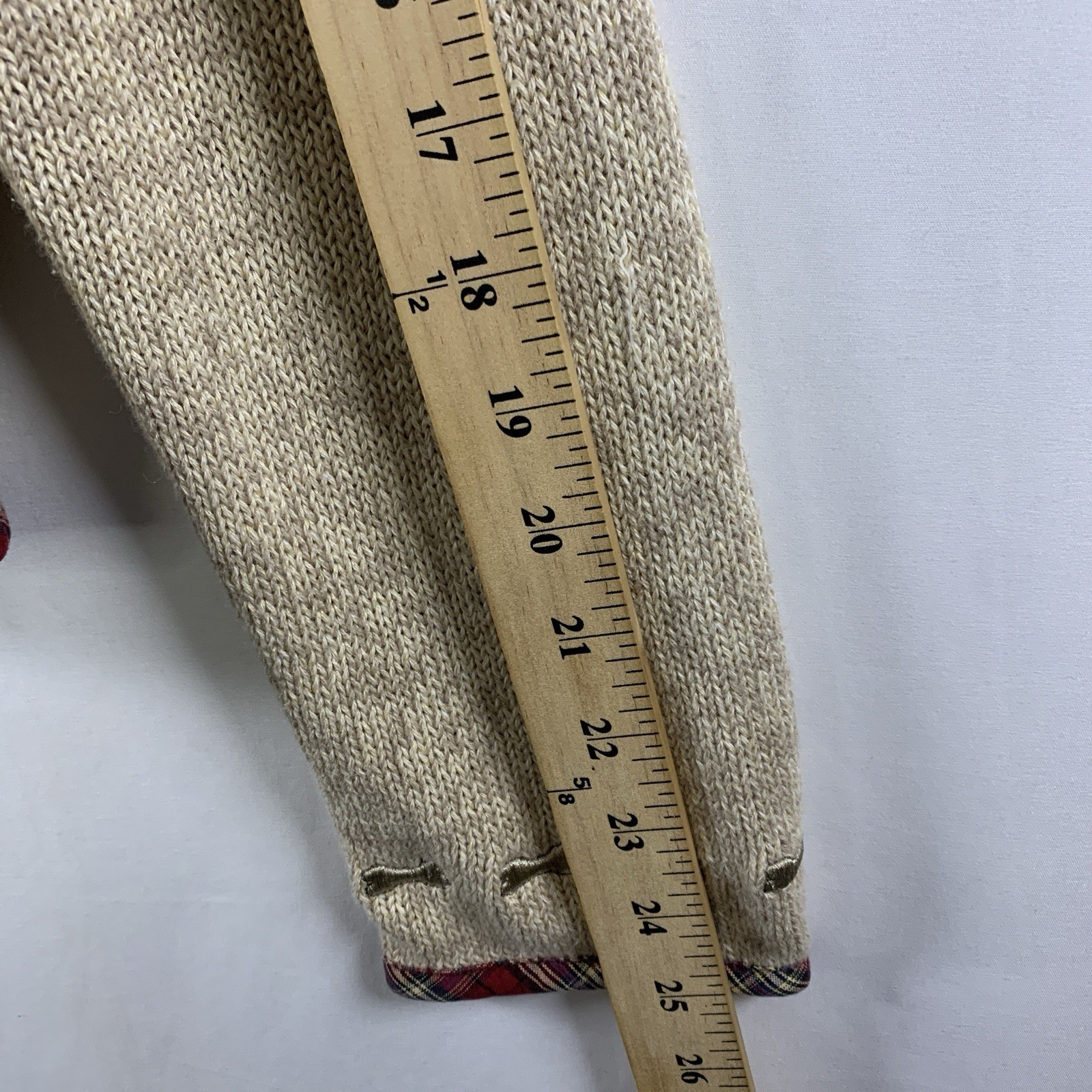 VTG Womens Cottage Novelty Dog Cardigan Sweater Size M Cotton Ramie Teacher