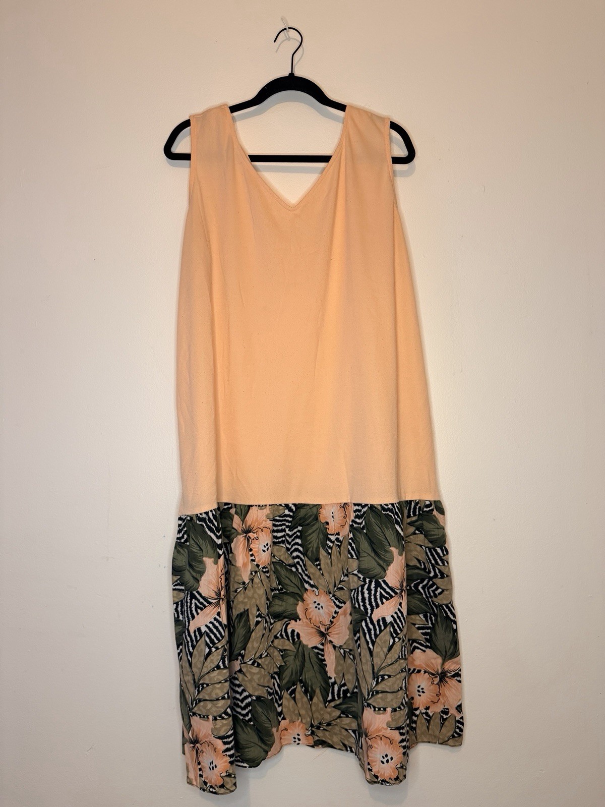 Vintage TABBY of California Dress Set Floral Dress & Long Shirt Overlay XL
