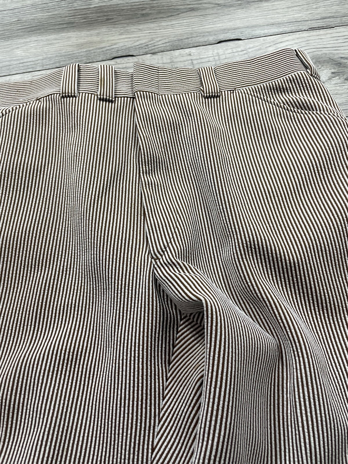 1970s Flares Pinstripe Dressy True Vintage 38×28 Brown Rare Suit Pants Talon
