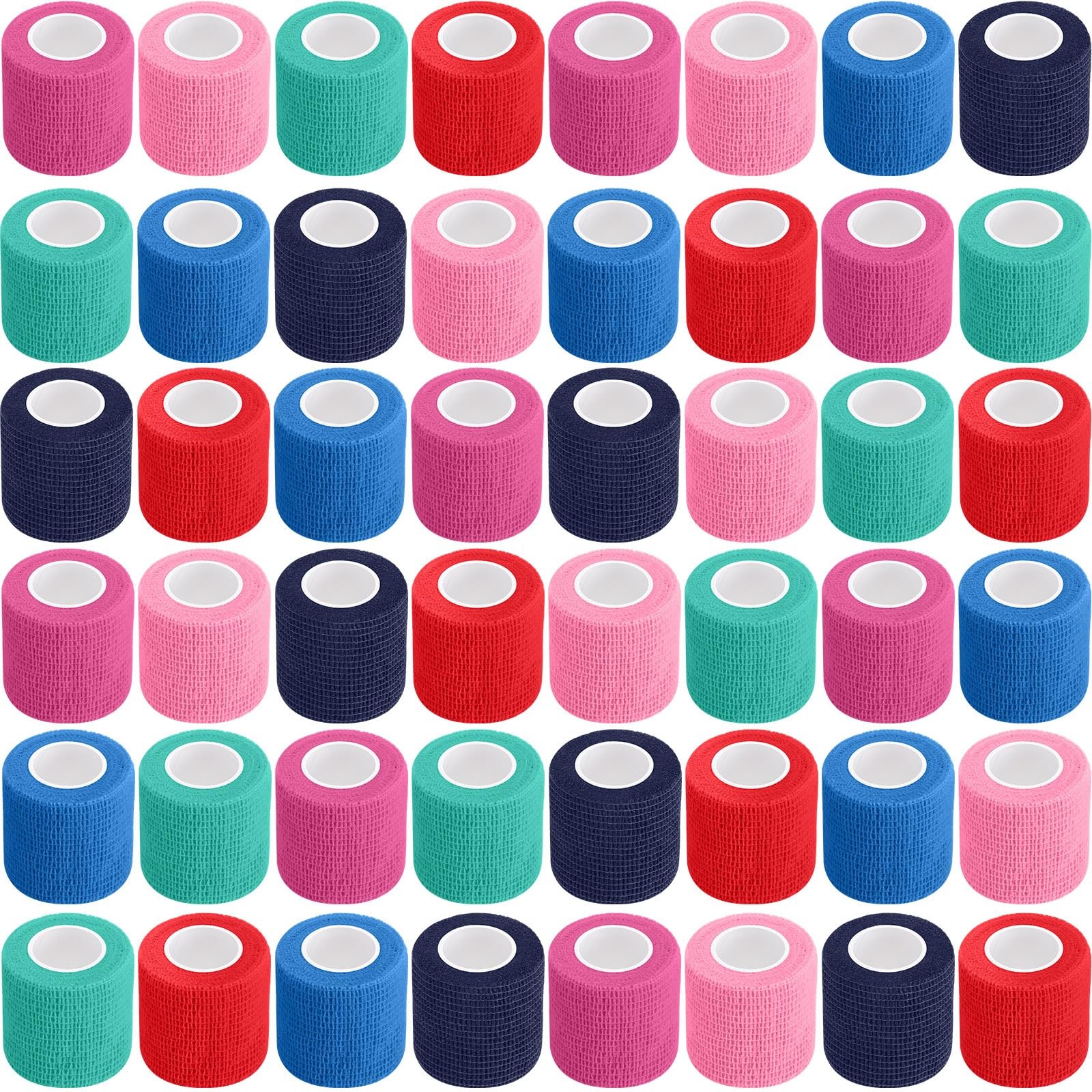 Treela 96 Pack Self Adhesive Bandage Wrap 2 Inch x 5 Yard Self Adherent Cohesive