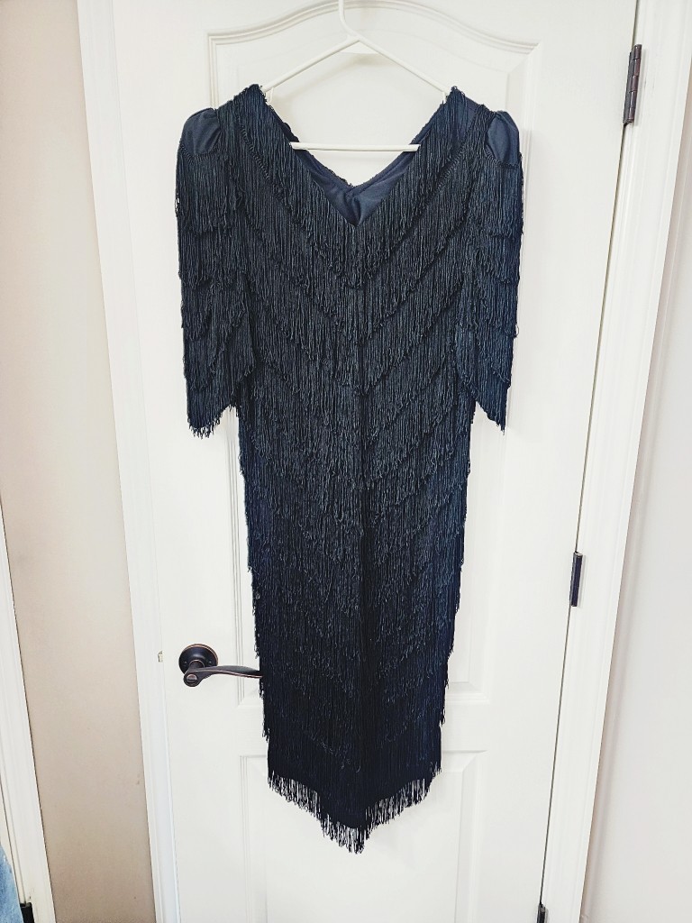 Nightworks Vintage Elegant Fringe Dress. size 10. fits True To Size