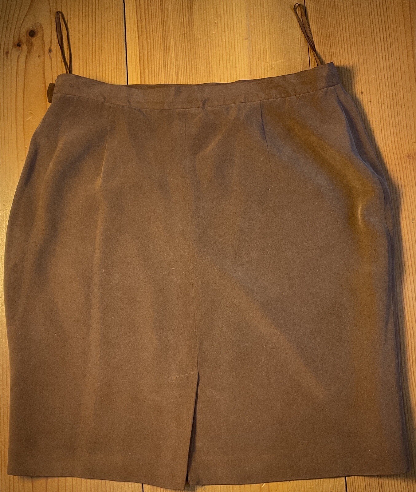 VTG Rena Rowan Women 2-Piece Silk Suit Sft Brown SzMED China Tailored Needs Fix