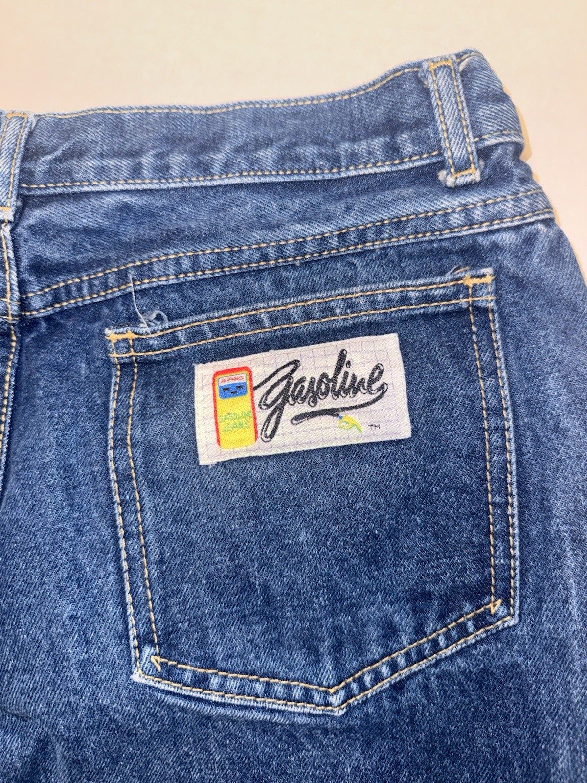 Vintage 1980s Jeans Gasoline Brand Classic Retro Denim Pants Style True Rare USA