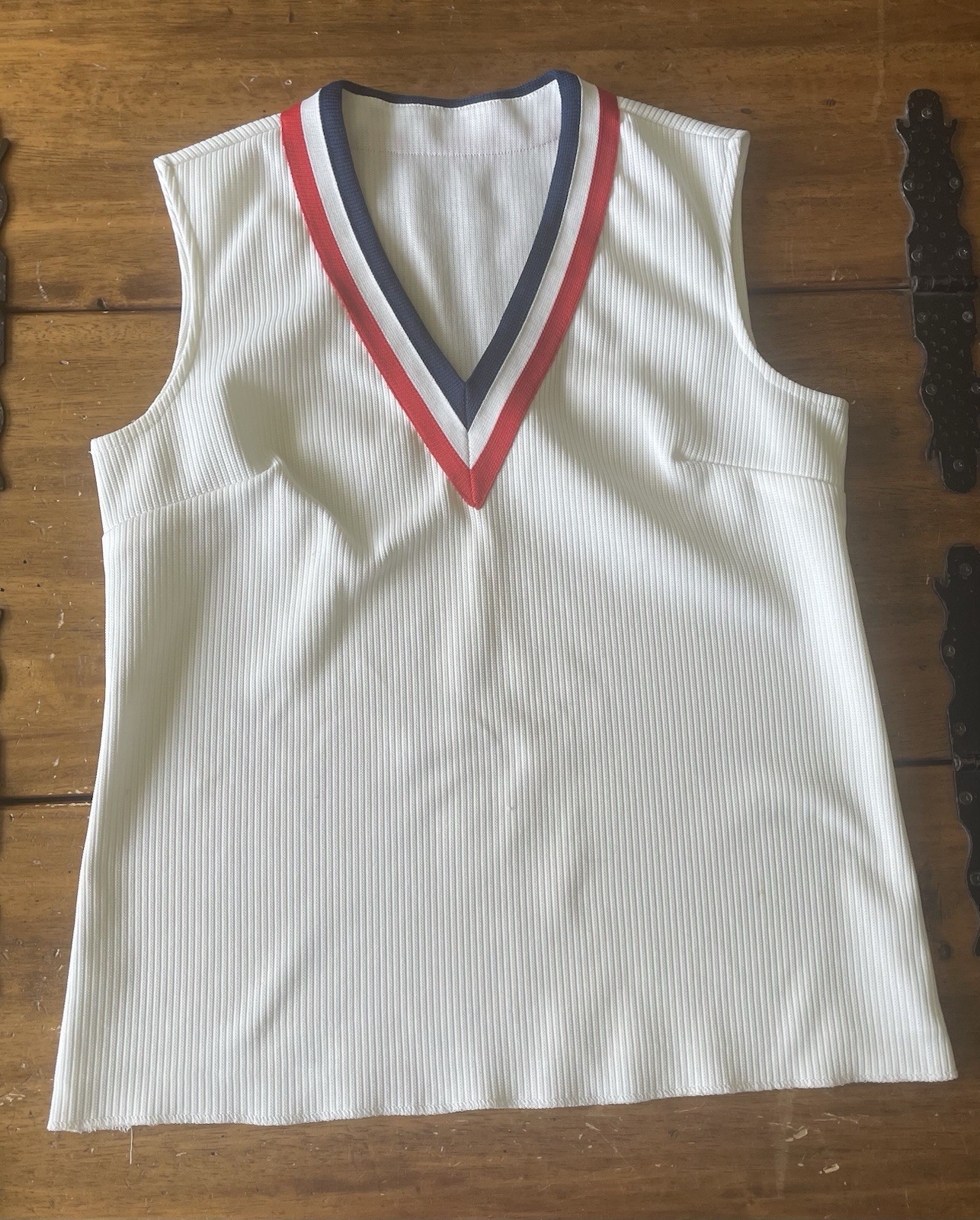 Vintage Nautical Preppy Tennis Twin Set Sweater Cardiigan Vest Top Shirt USA