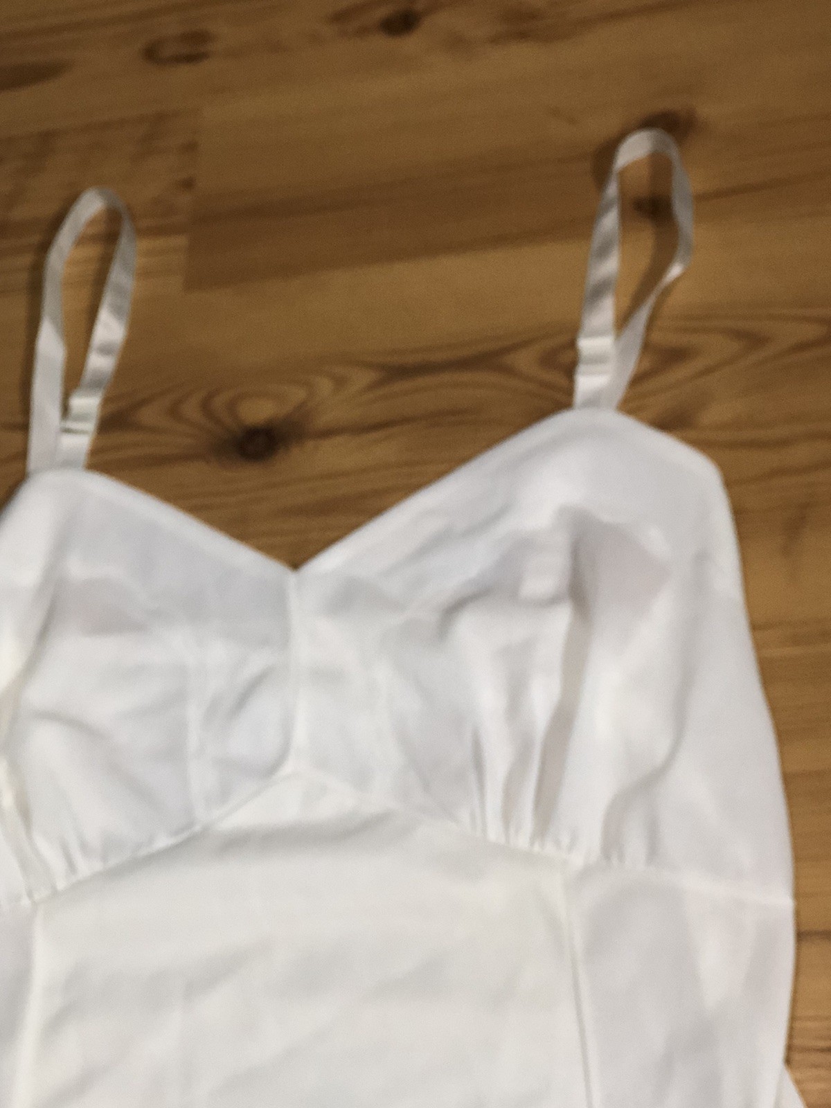 Vintage Slipperfection Off White Full Slip Sz 26 Chest 1980’s Dress in US