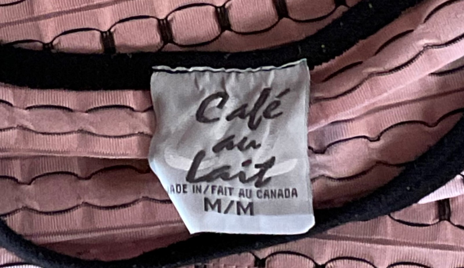 Vintage Pink w/Black Trim Jacket Set by Cafe Au Lait Made in Canada Size Medium