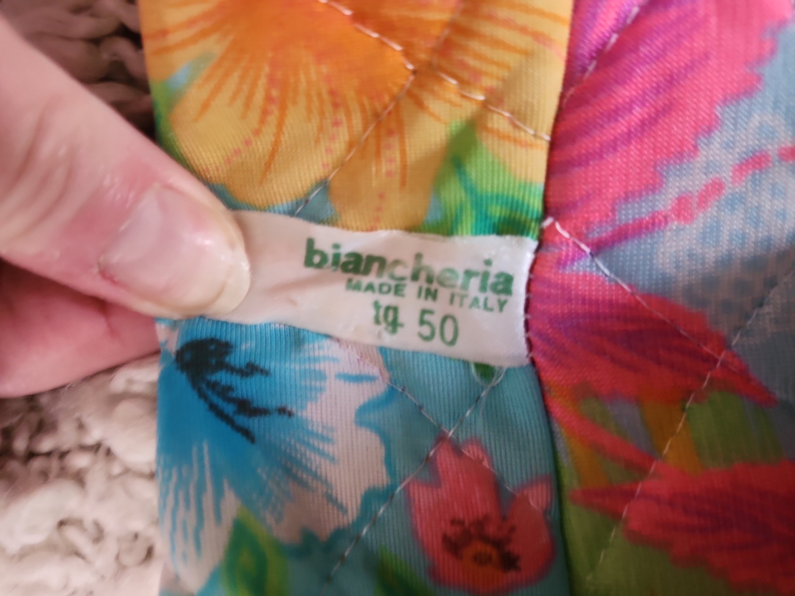 Vintage 1960s Italian Housecoat Made In Firenze Bright Garden Vintage