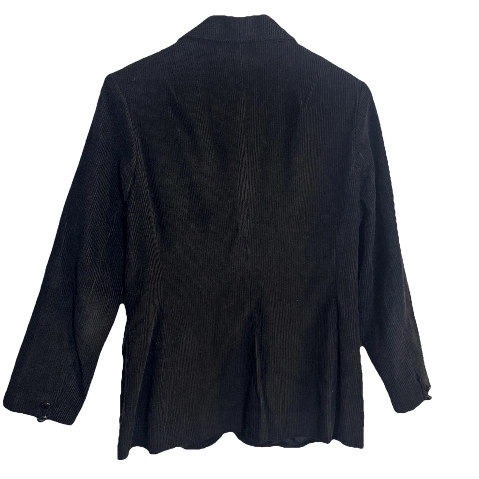 Vintage Hunter’s Glen Black Corduroy Blazer Women’s 12 Jacket RN52633 80s 90s