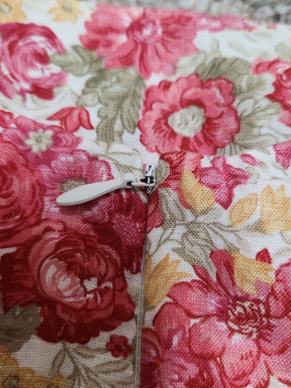 Vintage Laura Ashley UK Floral Linen Dress Cottagecore Romantic Midi Size US 4