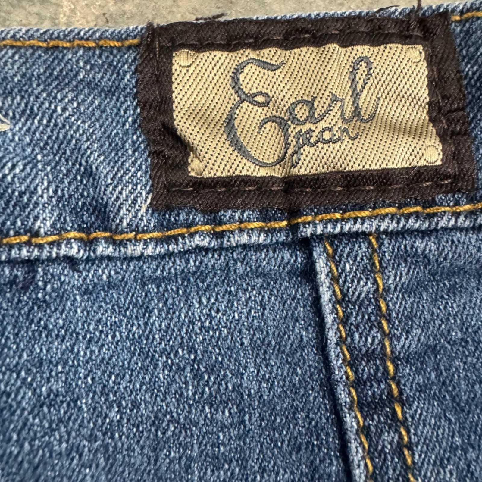 Earl Jeans Denim Mini Skirt Pleated Buttons S/4 Western Y2k Cowgirl Retro VTG
