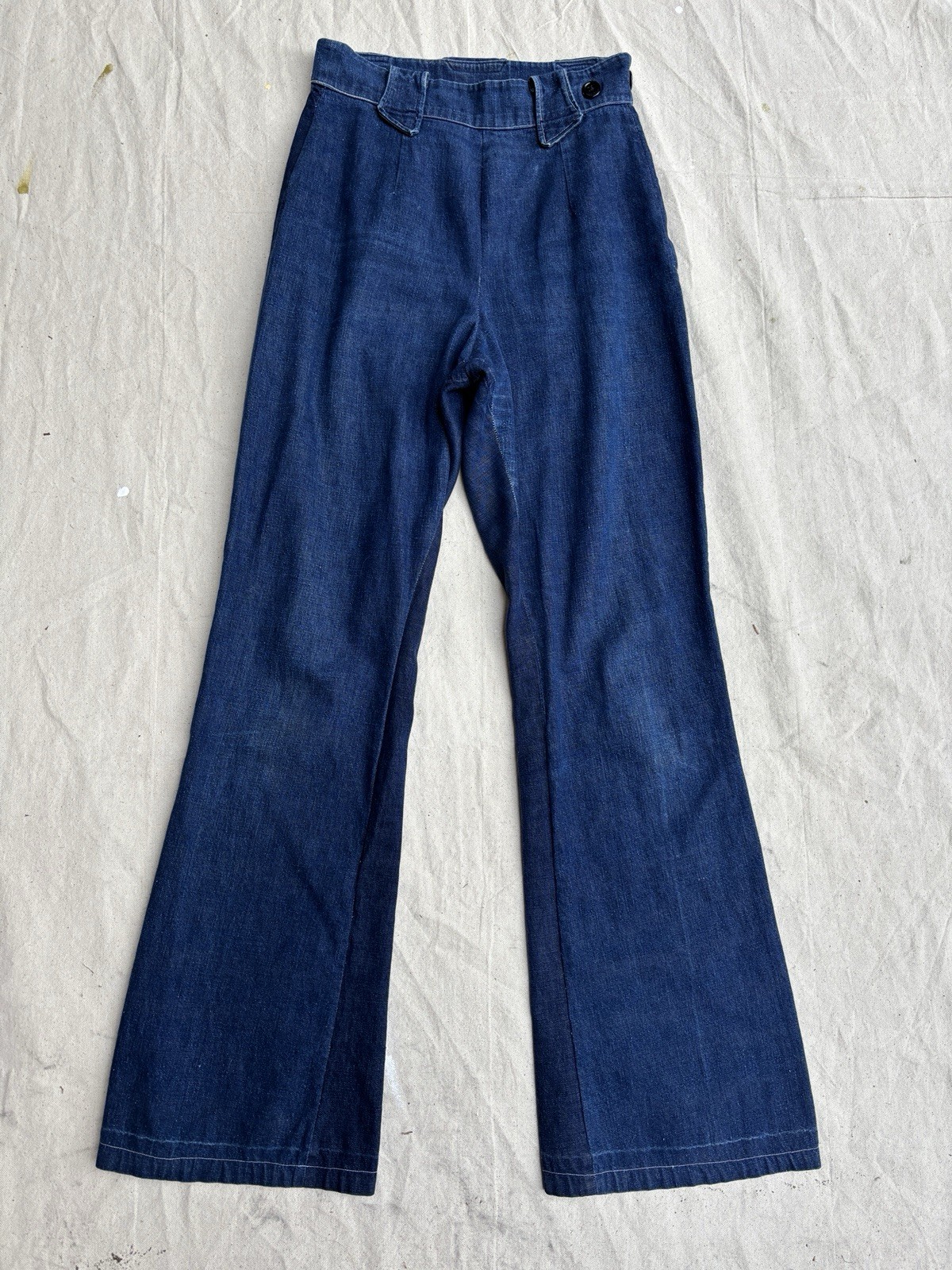 1950s/60s Homemade Side Zip Jeans Selvedge Wide Leg