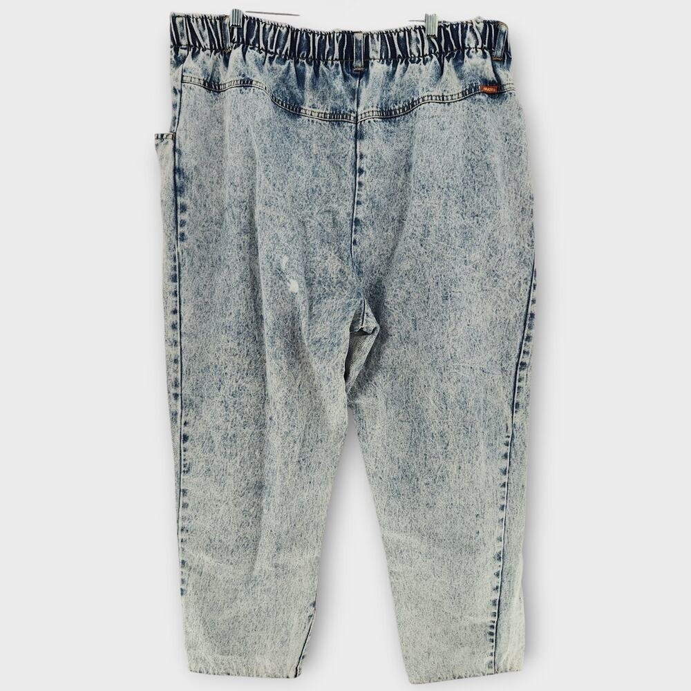 Jordache Jeans Women’s 26W Acid Wash Tapered Ankle High-Rise Pleated VTG 80s