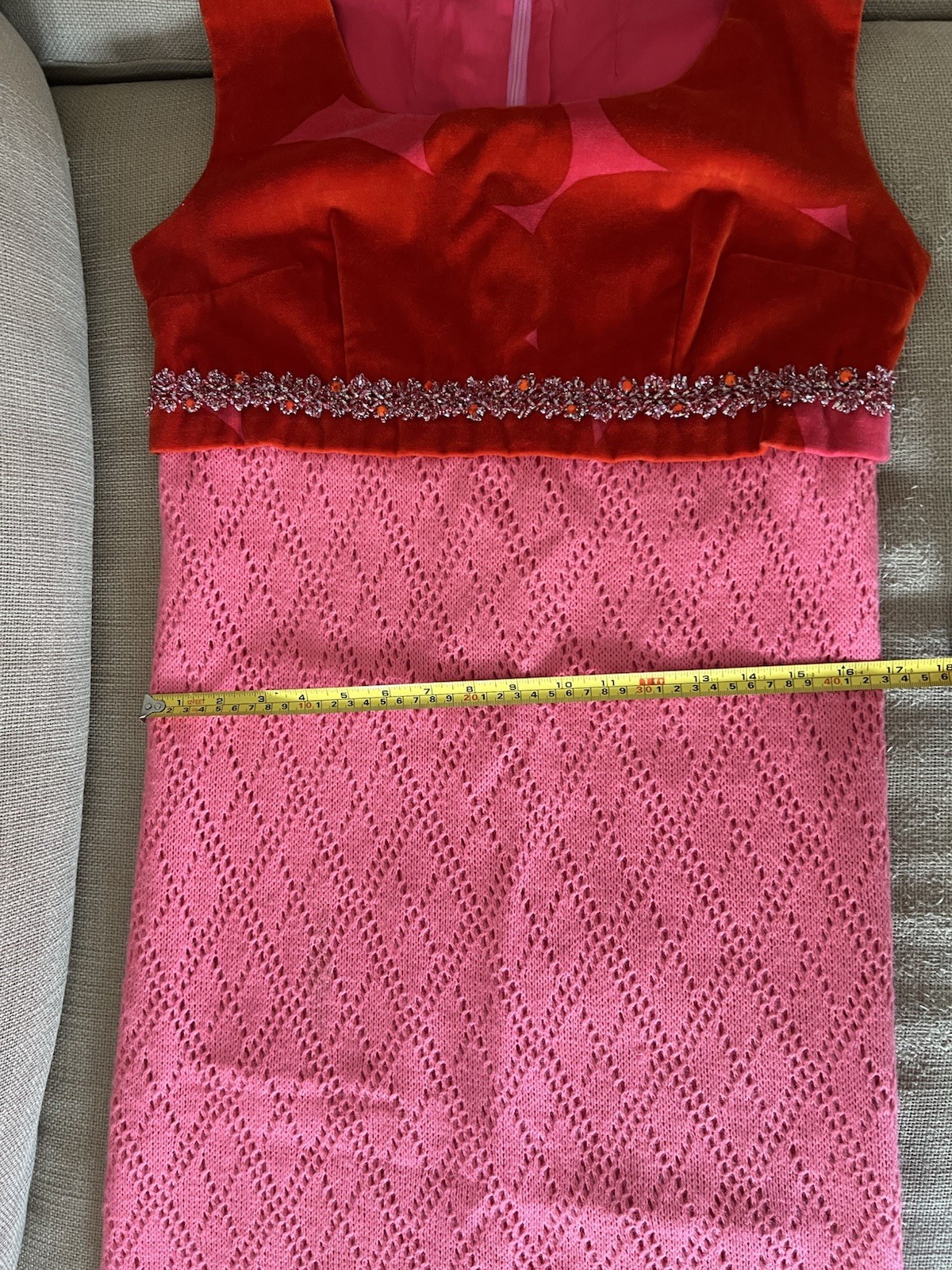 VTG 60’s Embellished Mod Party Dress – US 10 M-L
