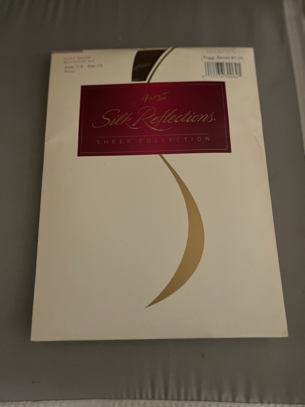 Vtg Silk Reflections Silky Sheer Pecan CD 716 Reinforced Toe Panty Hose Hanes