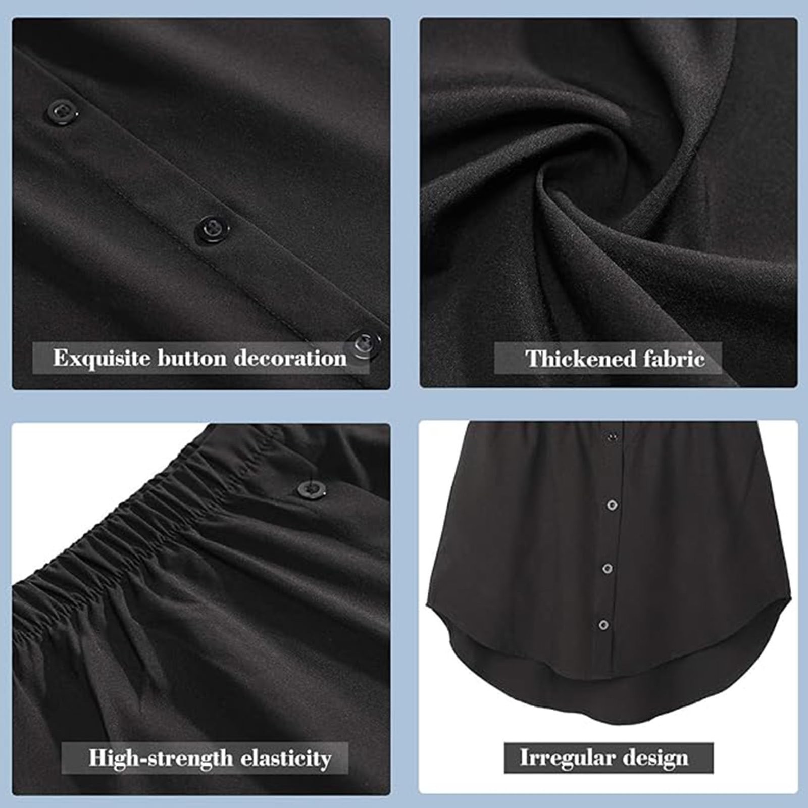 Shirt Extender Women Half Shirts Layering Plus Size Adjustable Fake Top Sweep