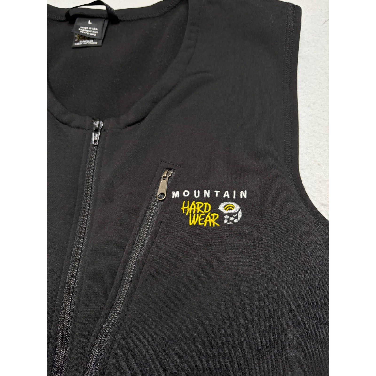 Mountain Hardwear Fleece Bib Overalls Women L Black Vintage 90s Made in USA Vest