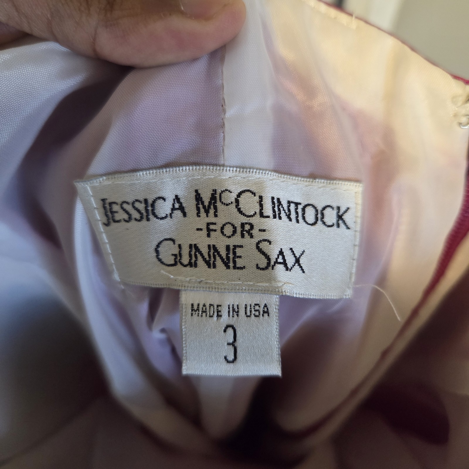 Vintage Gunne Sax Jessica McClintock 80’s Hot Pink Y2k Prom Formal Dress Sz 3
