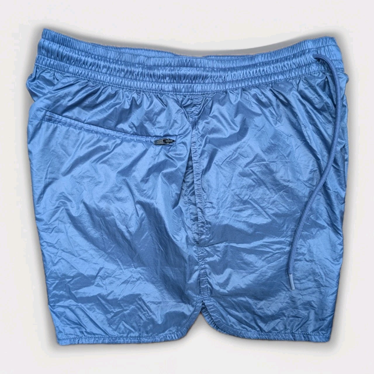 COS Gloss Nylon Shorts Running Womens S Blue Gym Running Sprinter Retro Sports