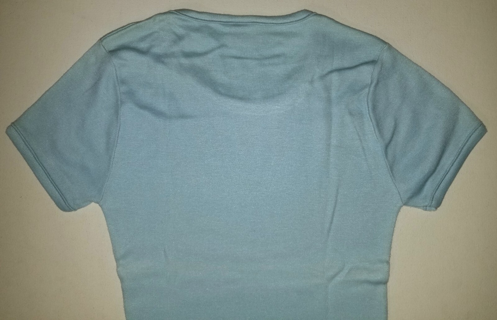 VTG 1980s DRAG BOAT RACING FUN TEES T-SHIRT V NECK WOMAN MEDIUM M TOP BLUE JET