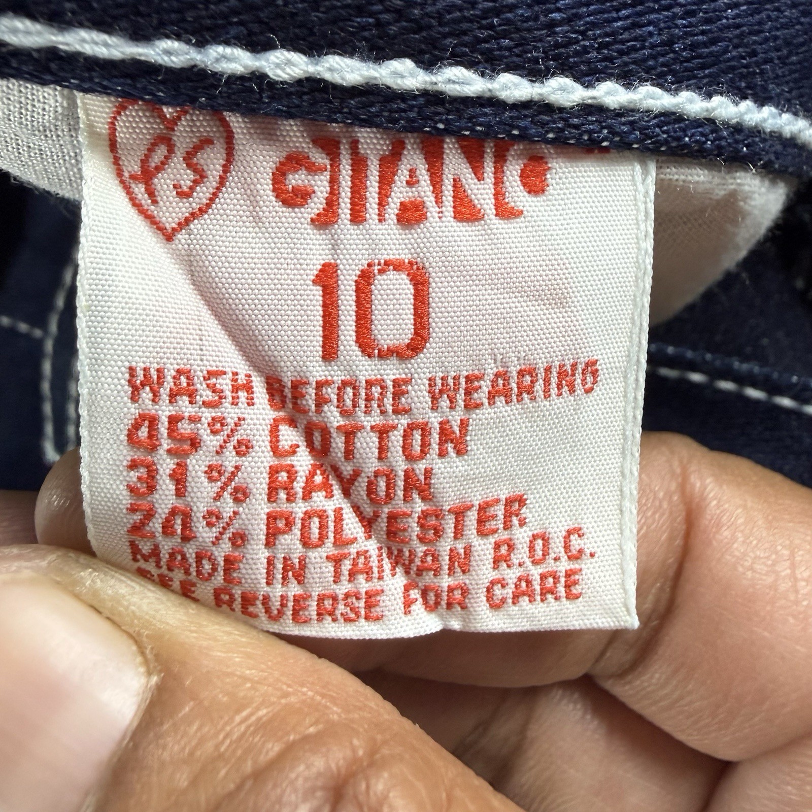 VTG Gitano PS Jeans Womens 10 NOS Dark Wash Straight Leg Jeans 28×31 Deadstock