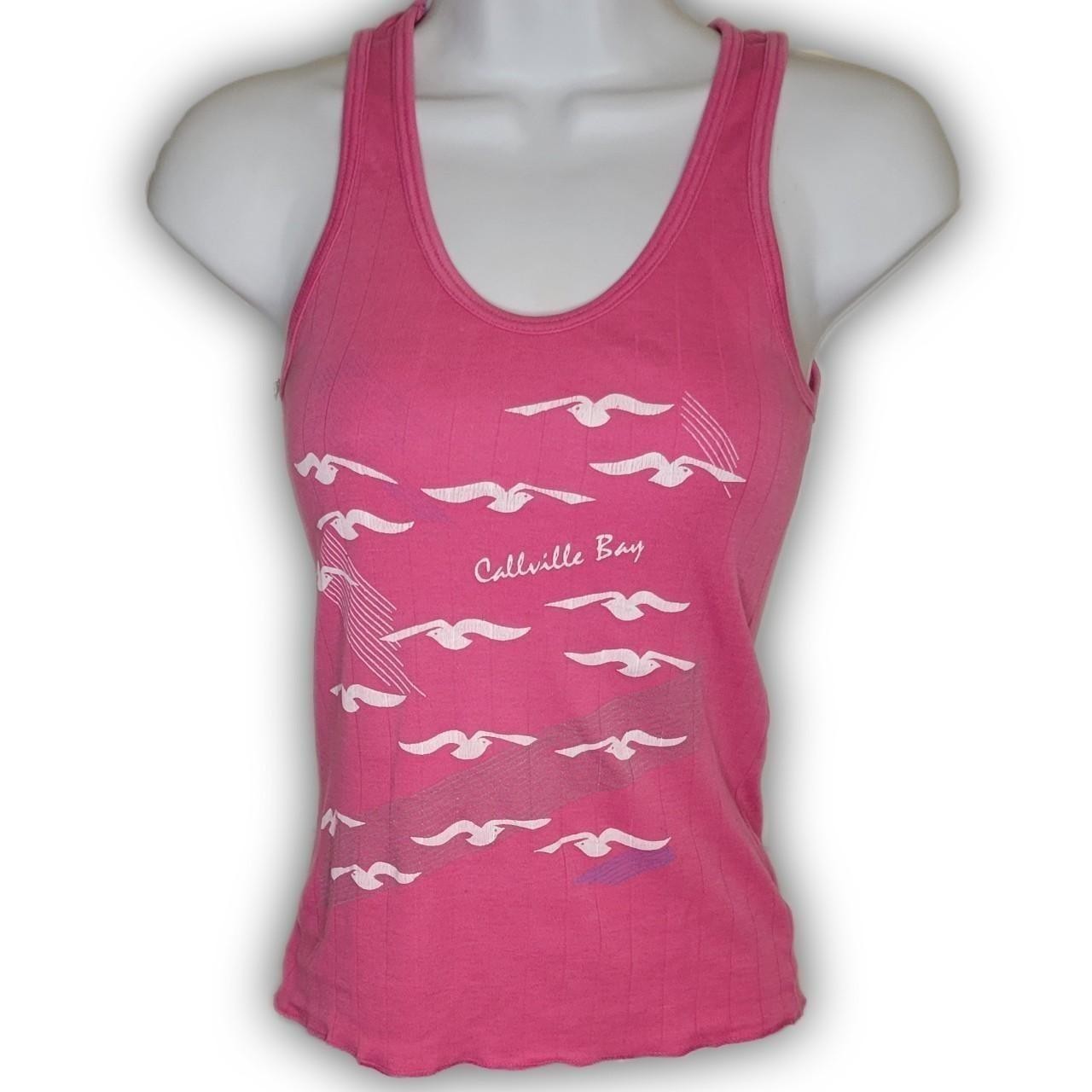 Vintage 80s 90s Pink Callville Bay Tank Top Womens Small Beach