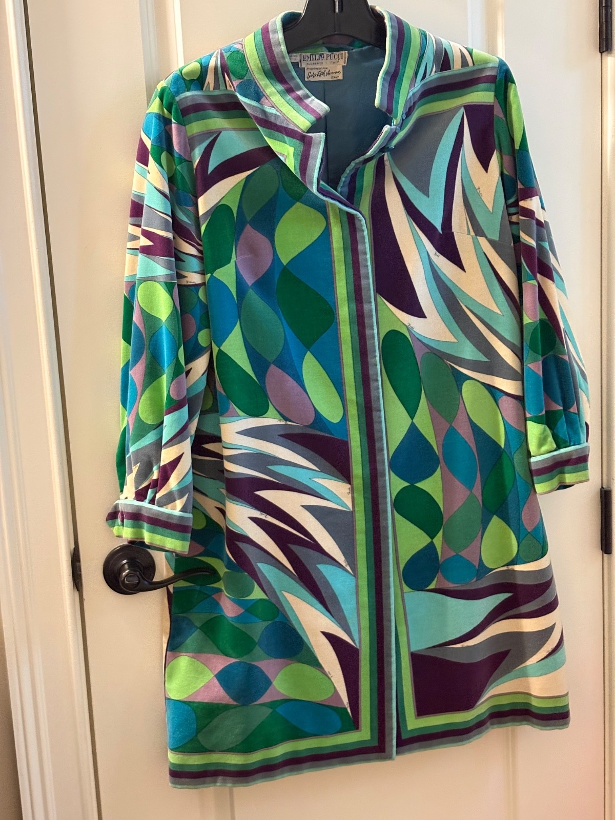 Vintage 1960s Emilio Pucci Velvet Pinwheel Jacket Blazer **RARE** US SZ 6 /8 EUC