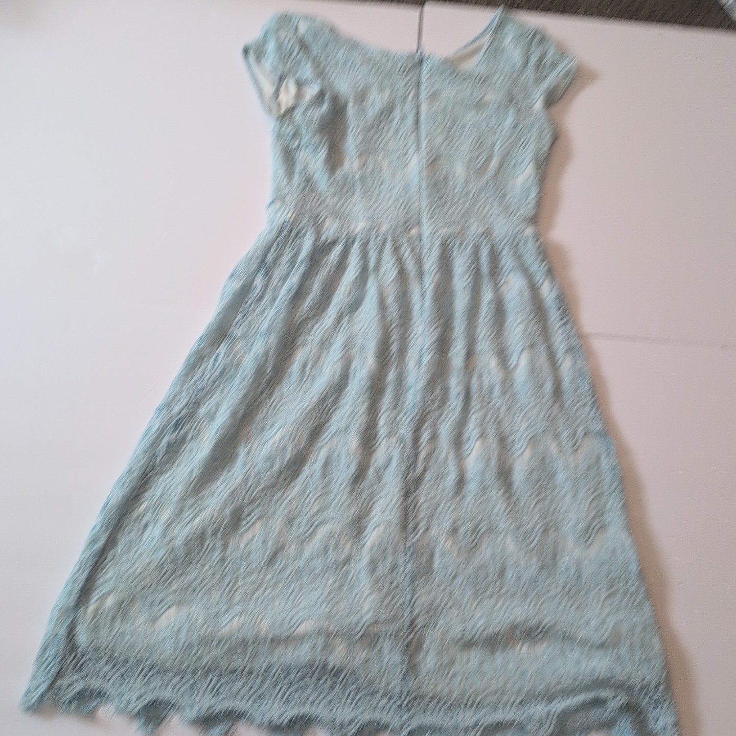 y2k 90s lace midi dress L Blue boho Cottagecore Fairy whimsy babydoll festival