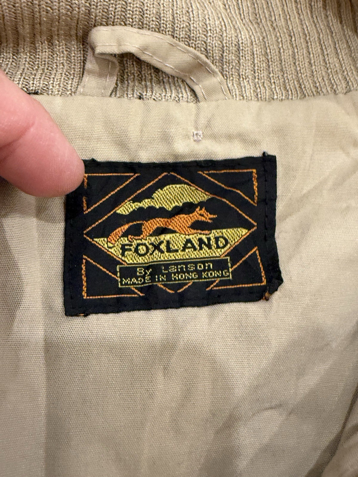 Vintage Foxland By Lanson Tan Khaki Jacket Women’s Size 16 Stains Shown Workwear