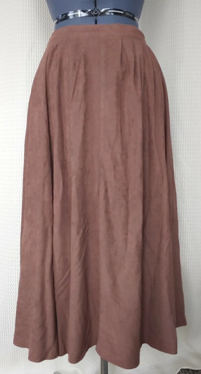 Vintage Pants Plus Brown Suede-like Skirt Size 11/12