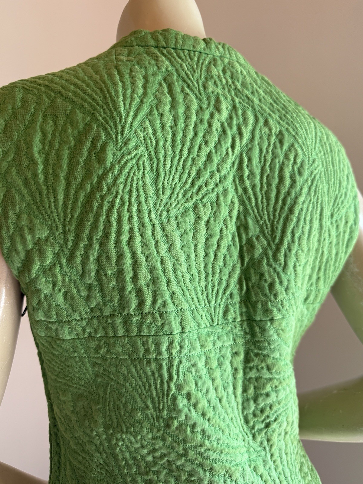 VINTAGE FRENCH LABELLED JACQUE HEIM 1960 EMERALD MINI DRESS