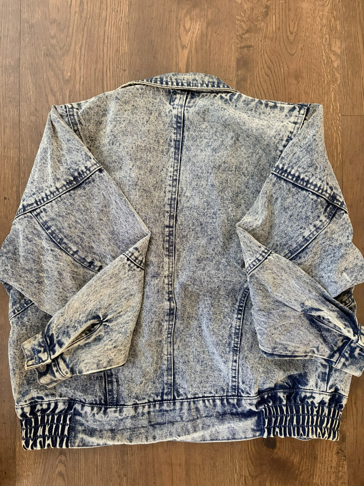Vintage Limited Express Acid Wash Denim Jacket Batwing Oversized 80s 90s USA
