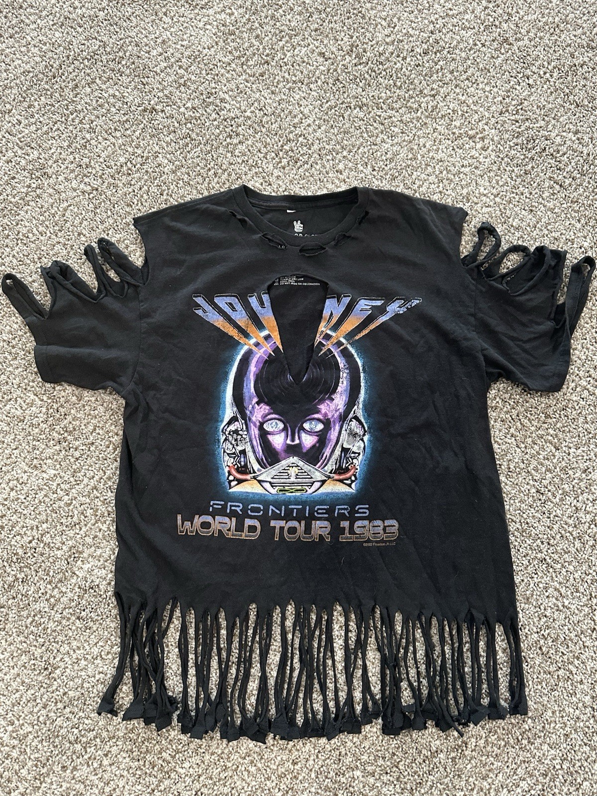 Junk Food Band Tee Journey World Tour 1983 Handmade Distressed